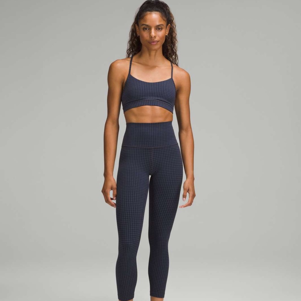 Lululemon Navy Gingham Houndstooth Leggings